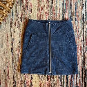 Sneak Peek Denim Mini Skirt with Zipper